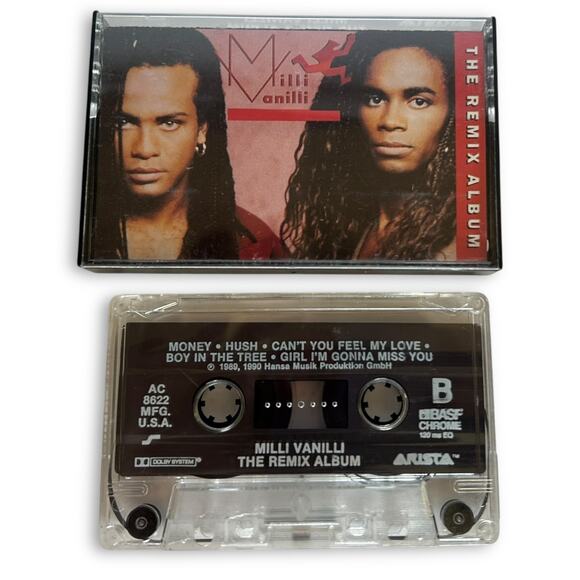 Milli Vanilli – The Remix Album Cassette Tape – 1990 Arista – Vintage Pop Dance - Picture 2 of 5